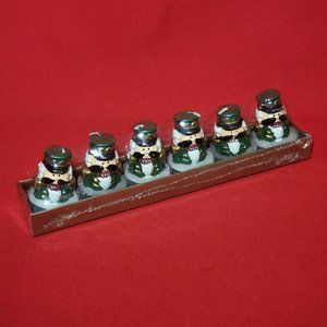 VTG Green Nutcracker Votive Candles Set of 6 Sealed